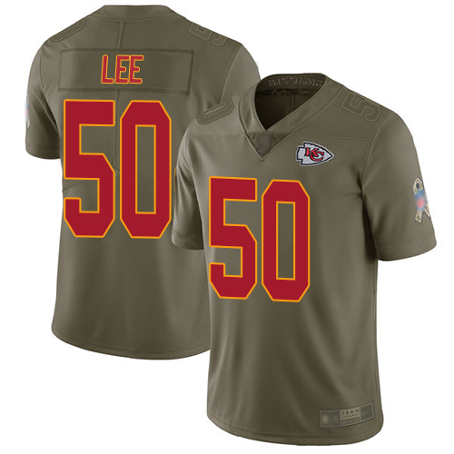 Men Kansas City Chiefs #50 Lee Darron Limited Olive 2017 Salute to Service Nike NFL Jersey->kansas city chiefs->NFL Jersey
